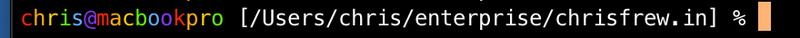 A rainbow bash prompt.